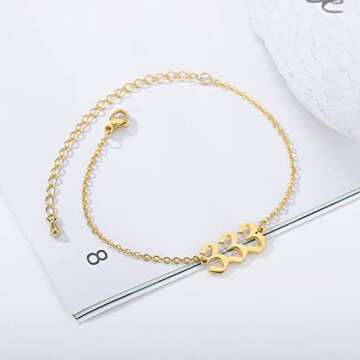 Angel Number Bracelets - Dainty 444 Jewelry