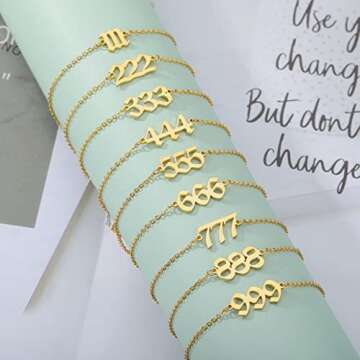 Angel Number Bracelets - Dainty 444 Jewelry