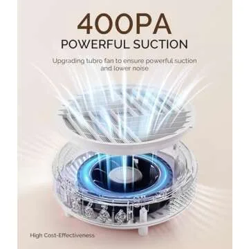 MelodySusie Nail Dust Collector,Compact Vacuum Fan Dust Collector for Beginner with Reusable Filter,HPro Powerful Dust Suction Machine Manicure Pedicure Tool for Acrylic Nail Polishing,Salon & Home