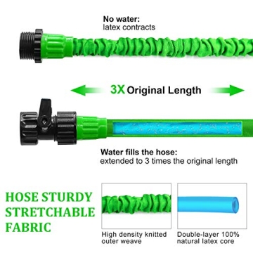 Xergur 50FT Expandable Garden Hose Lightweight and Durable
