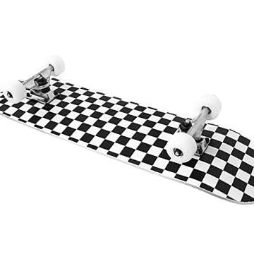 ANNEE 31x8 Inch Pro Skateboard Complete,7 Layer Canadian Maple Wood Double Kick Concave Skate Boards...