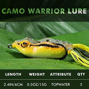 TRUSCEND Camo Warrior Frog Lures for Bass Fishing