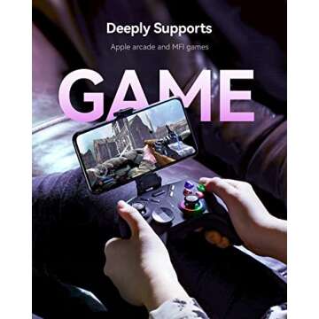 DOYOKY Wireless Bluetooth Game Controller, Multi-platform Gamepad with LED Backlight, Dual Motors, 6-Axis Gyro, M Button Programmable, Compatible with PC, Steam, Android, Switch