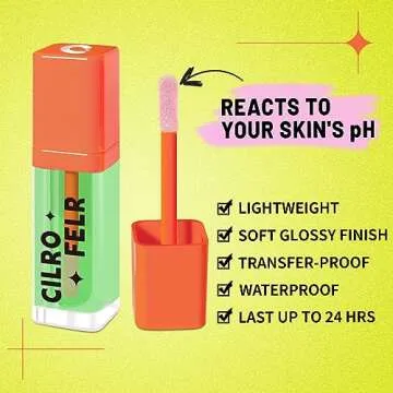 Cilrofelr Green Color Changing Blush Oil, Liquid Blush Oil for Cheeks, Dewy & Natural Flush Finish, Lightweight Oil-based Formula, Reacts to Your Skin's pH for a Customized Look, for All Skin Tones