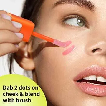 Cilrofelr Green Color Changing Blush Oil, Liquid Blush Oil for Cheeks, Dewy & Natural Flush Finish, Lightweight Oil-based Formula, Reacts to Your Skin's pH for a Customized Look, for All Skin Tones