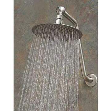 NearMoon Rain Shower Head, Ultra-Thin Design-Pressure Boosting, Awesome Some Experience, High Flow Stainless Steel Rainfall Shower Head (8 Inch,Chrome Finish)