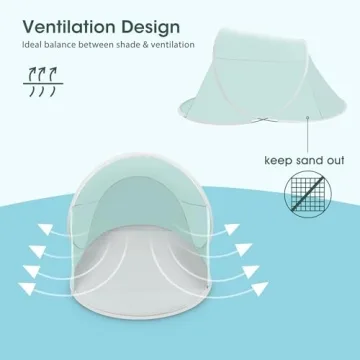 ISILER Pop Up Beach Tent UPF 50+ Windproof Waterproof