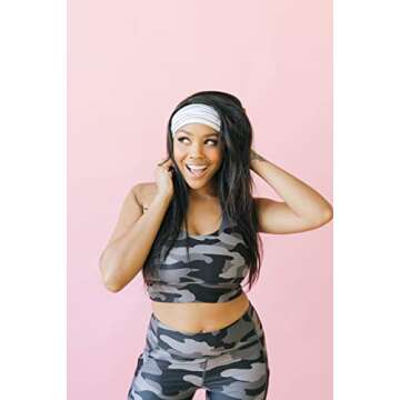 Maven Thread Arctic, Women's Workout Headbands, 4" Thick Non Slip Sweatbands for Exercise, Gym hairband Athletic Workouts and Yoga, 2 Pack