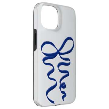 iPhone 15 Coquette Blue Bow Case