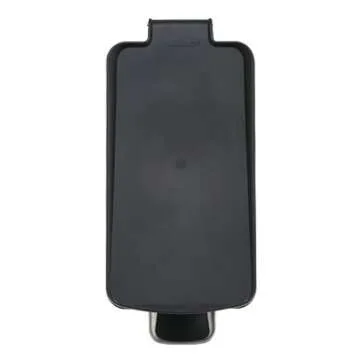 simplehuman 10 Liter / 2.6 Gallon Bathroom Slim Profile Trash Can, Brushed Stainless Steel with Plastic Lid