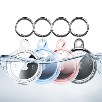 4 Pack Waterproof AirTag Keychain Holder Case – Secure & Stylish Tracking Solution