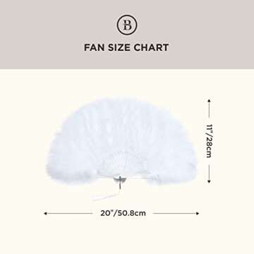 Vintage 1920s Marabou Feather Fan - Elegant Folding Accessory