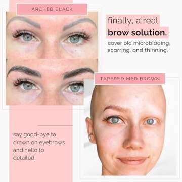 Brows by Bossy Studio & Co Temporary Eyebrow Tattoos Waterproof Eyebrow Stickers, False Tattoos Hair Like Peel Off Instant Transfer Brow natural brown