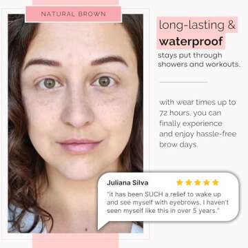 Brows by Bossy Studio & Co Temporary Eyebrow Tattoos Waterproof Eyebrow Stickers, False Tattoos Hair Like Peel Off Instant Transfer Brow natural brown
