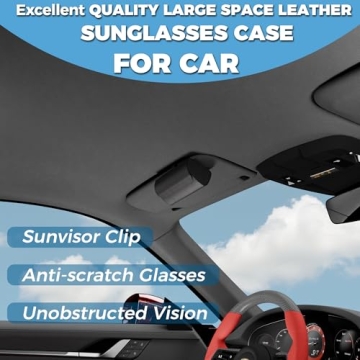 ROSON Sunglasses Holder for Car Visor - Stylish Storage
