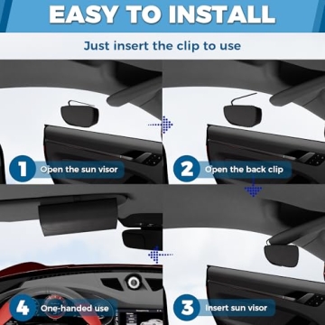 ROSON Sunglasses Holder for Car Visor - Stylish Storage