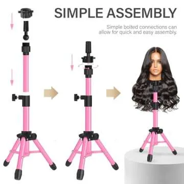 ZQIAN BEAUTY MINI Wig Stand Tripod for Hairstyling