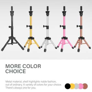 ZQIAN BEAUTY MINI Wig Stand Tripod for Hairstyling