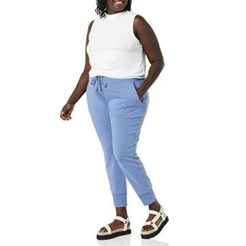 Daily Ritual Women's Terry Cotton and Modal Standard-Fit Drawstring Jogger