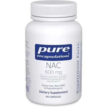 Pure Encapsulations NAC 600 mg Lung Health & Immune Support