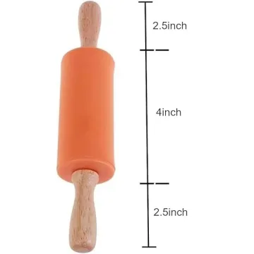 Koogel Mini Rolling Pins for Kids Baking & Play-Doh Fun