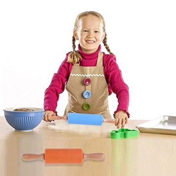 Koogel Mini Rolling Pins for Kids Baking & Play-Doh Fun