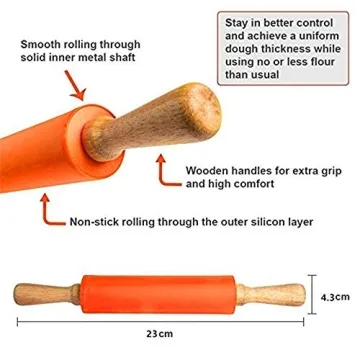 Koogel Mini Rolling Pins for Kids Baking & Play-Doh Fun