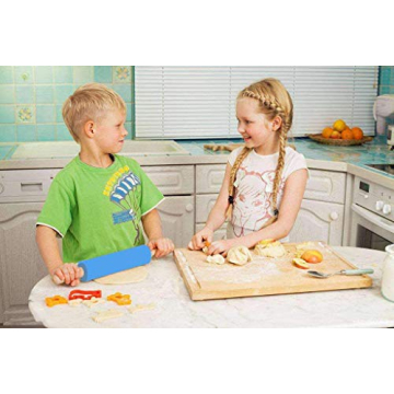 Koogel Mini Rolling Pins for Kids Baking & Play-Doh Fun
