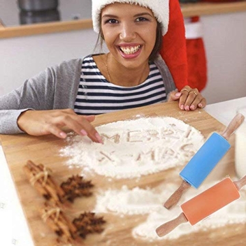 Koogel Mini Rolling Pins for Kids Baking & Play-Doh Fun