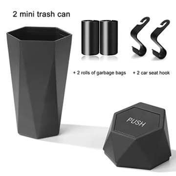 BONGFUN Mini Leakproof Car Trash Can for Clean Vehicle