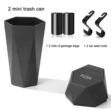 BONGFUN Mini Leakproof Car Trash Can for Clean Vehicle