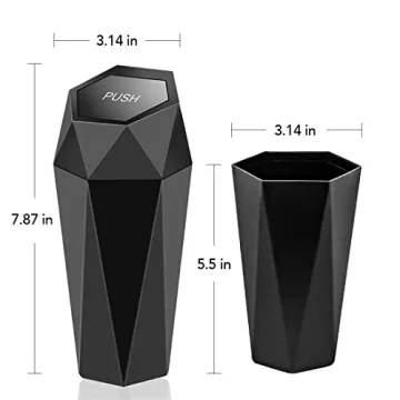 BONGFUN Mini Leakproof Car Trash Can for Clean Vehicle