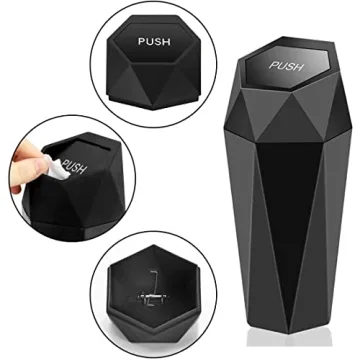 BONGFUN Mini Leakproof Car Trash Can for Clean Vehicle