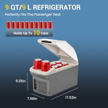 PUNEDA 12V Car Refrigerator Cooler Warmer Portable Camping Fridge