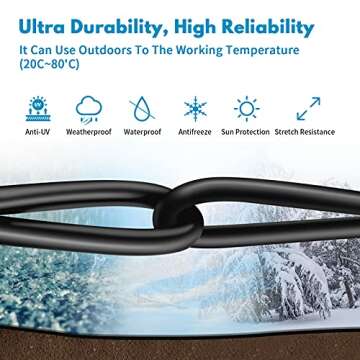 Cat 8 Ethernet Cable, 1.5Ft 3Ft 6Ft 10Ft 15Ft 20Ft 30Ft 40Ft 50Ft 60Ft 100Ft Heavy Duty High Speed Internet Network Cable, Professional LAN Cable Shielded in Wall, Indoor&Outdoor