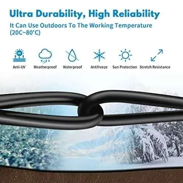 Cat 8 Ethernet Cable, 1.5Ft 3Ft 6Ft 10Ft 15Ft 20Ft 30Ft 40Ft 50Ft 60Ft 100Ft Heavy Duty High Speed Internet Network Cable, Professional LAN Cable Shielded in Wall, Indoor&Outdoor