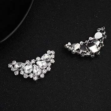 Lauthen.S Rhinestone Shoe Clips for Weddings & Parties