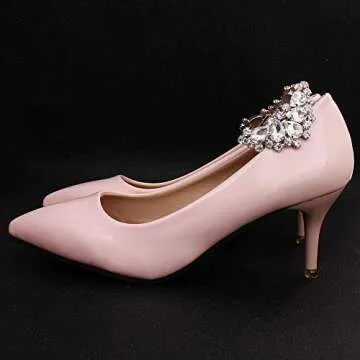 Lauthen.S Rhinestone Shoe Clips for Weddings & Parties