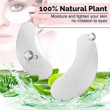 50 Pairs GreenLife 100% Naturel Eyelash Extension Under Eye Gel Pads patches kit Collagen (50 150 30...