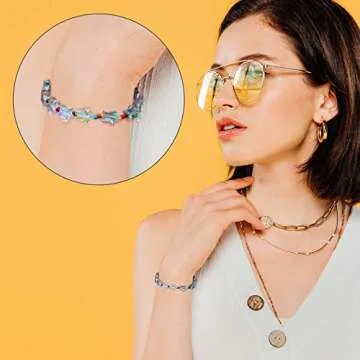 OIIKI 200 PCS Acrylic Star Shape Beads, Star Shape Charming Beads, Clear Acrylic 10mm Colorful Beads for DIY Jewelry Craft Making Necklace Bracelet Supplies