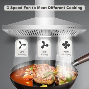 Zomagas 30" Stainless Steel Wall Mount Range Hood