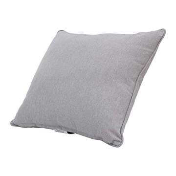 QILLOWAY Outdoor/Indoor Deep Seat Cushions for Patio Furniture, Lawn Chair Cushion 24 x 24 inch,All Weather(Silver/Grey)