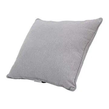 QILLOWAY Outdoor/Indoor Deep Seat Cushions for Patio Furniture, Lawn Chair Cushion 24 x 24 inch,All Weather(Silver/Grey)