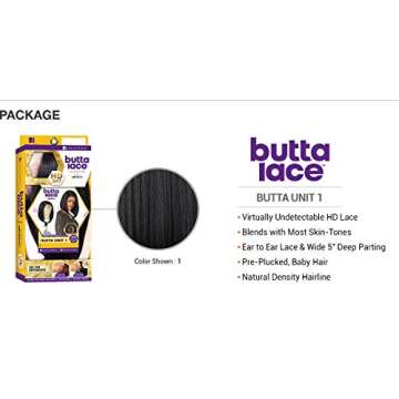 Sensationnel Butta lace wigs - unit 1 extra wide 5 inch deep parting synthetic preplucked hairline glueless lacefront (MP/BLONDE)