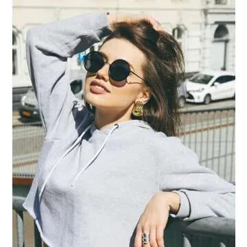 Aprilery Gold Geometric Earrings for Women, Chunky Gold Dangle Earrings Trendy Vintage Statement Earrings Dupes Jewelry for Women Gifts for Her