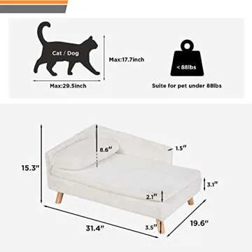 BingoPaw Elevated Pet Bed for Cats and Small Dogs