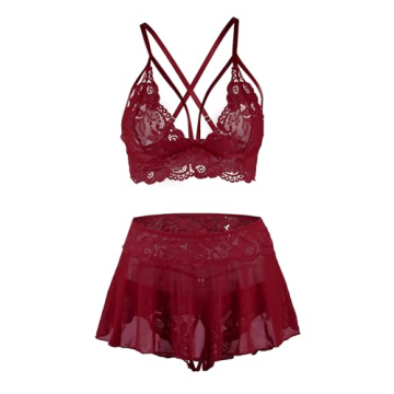 Garter Belt Lingerie Set for Women - Sexy 3 Piece Ensemble