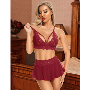 Garter Belt Lingerie Set for Women - Sexy 3 Piece Ensemble