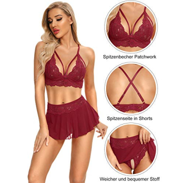 Garter Belt Lingerie Set for Women - Sexy 3 Piece Ensemble