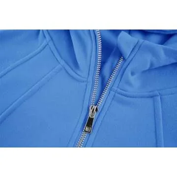 Girls' Hoodies Sweatshirts Half Zipper Pullover Crop Tops for Teen Girls Long Sleeve Sweater Thumb Hole